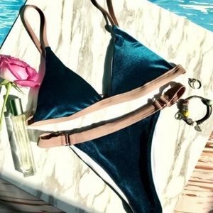 Velvet Two Piece Bikini Swimsuit